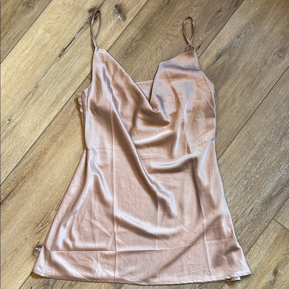 Forever 21 Slip Dress in gold 
Size medium